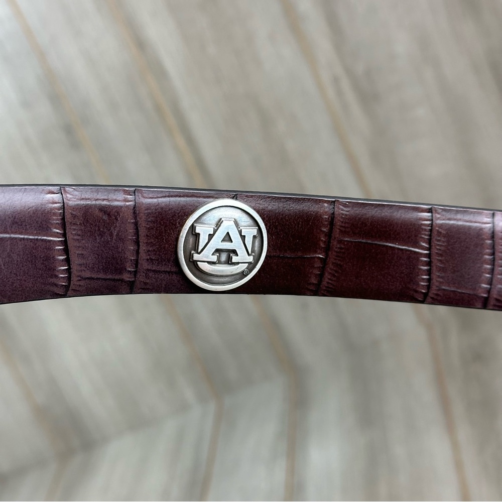 Auburn University Tigers Belt Men’s 46 Leather Brown UA NEW